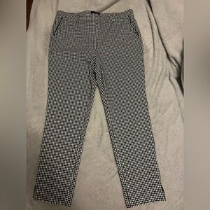 Women’s gingham ankle length straight leg dress pants
